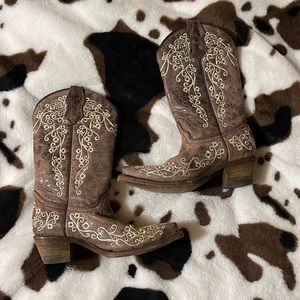 Toddler Girl CORRAL | western boots | embroidered | snip toe | size 2